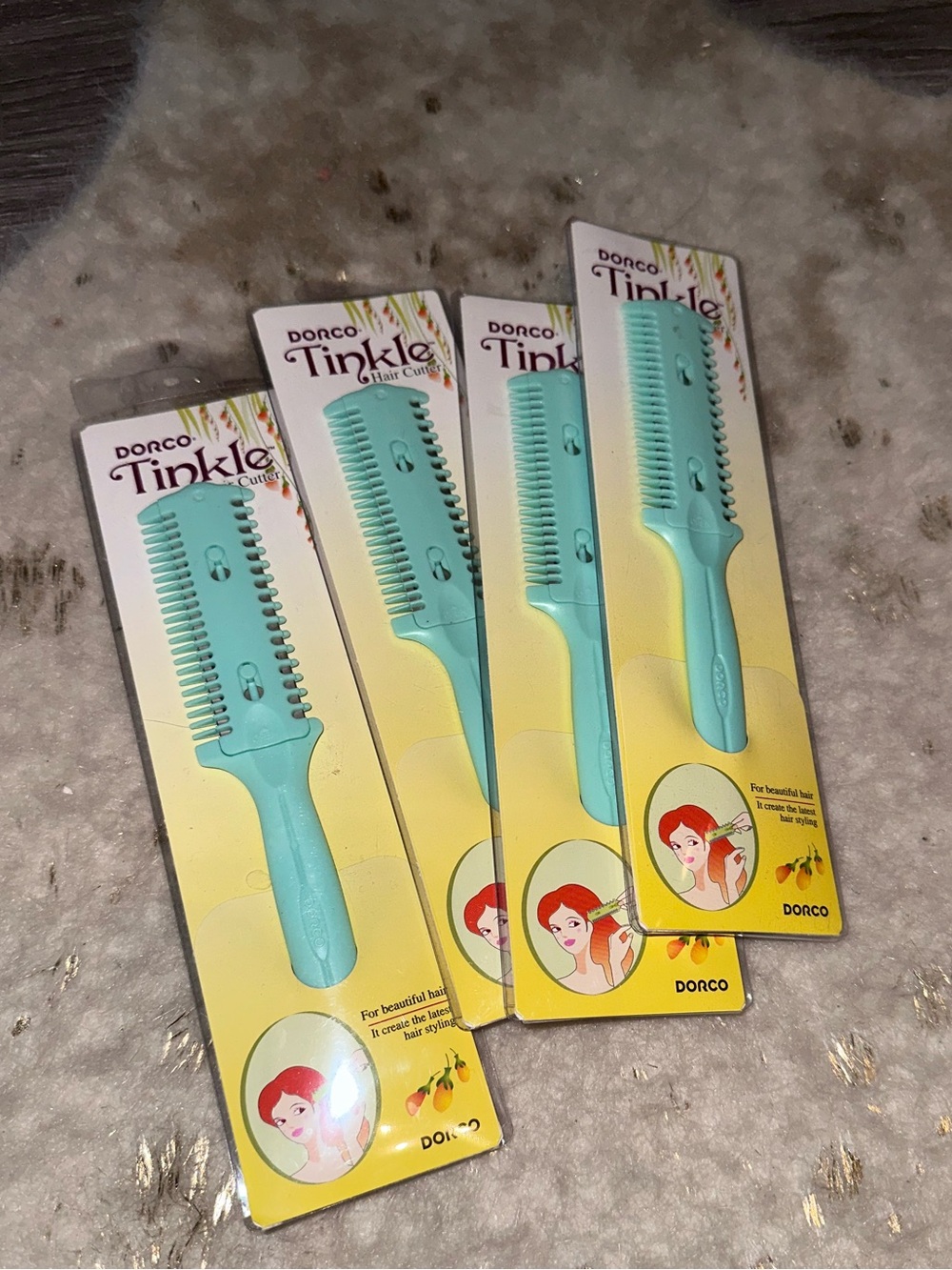 Dorco Tinkle Women’s Hair Cutter Combs- 4 combs for ONE PRICE